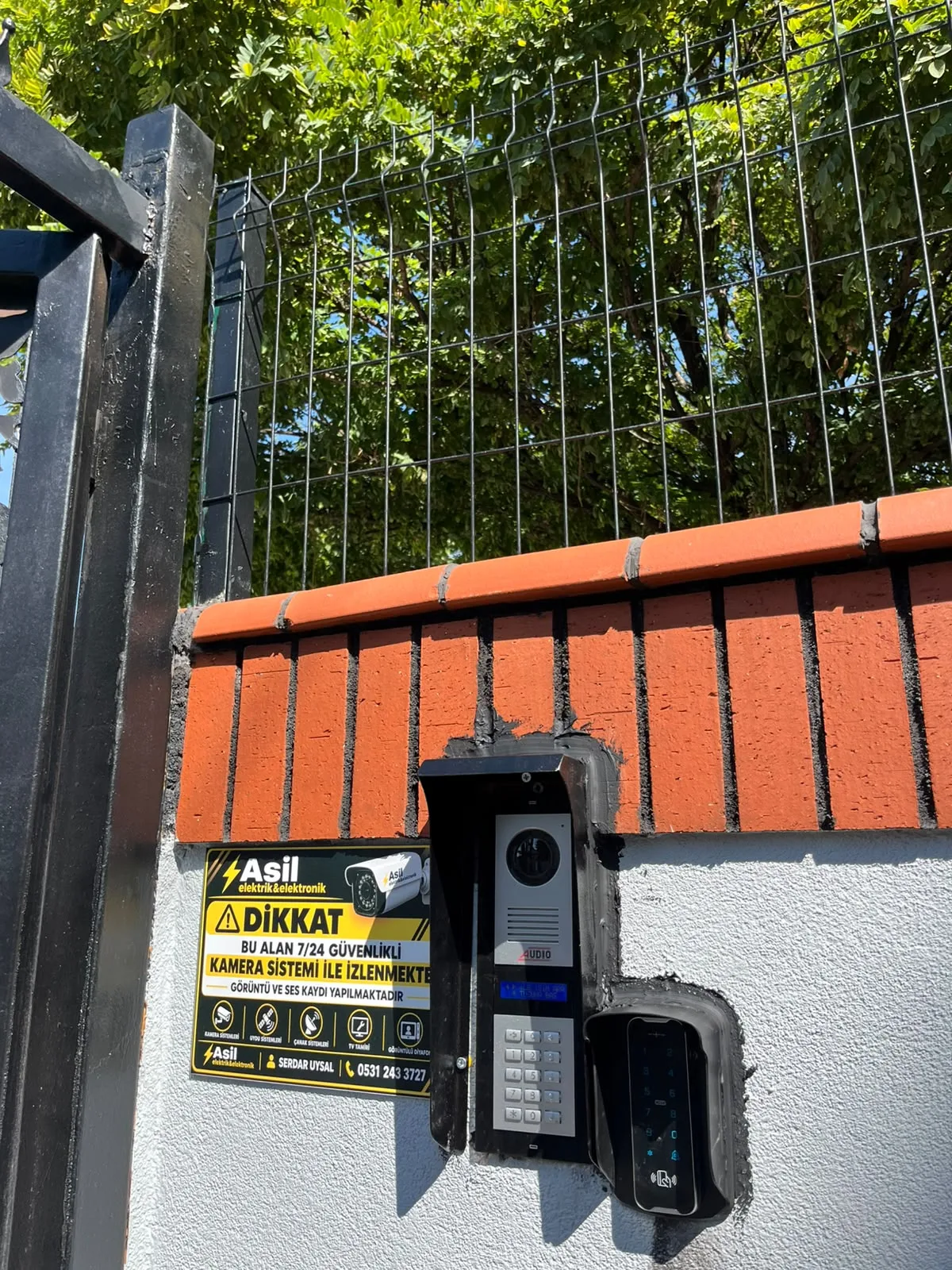 Asil Elektrik Elektronik Audio görüntülü diyafon ve şifrematik montajı